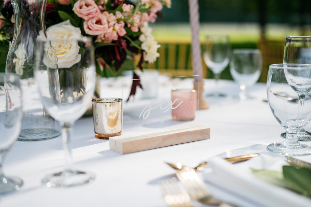 acrylic table number wedding clear top tent