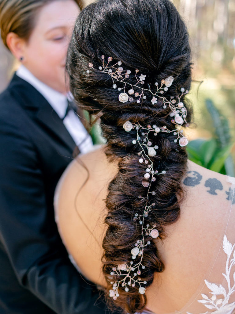 Bridal hair braid hair piece