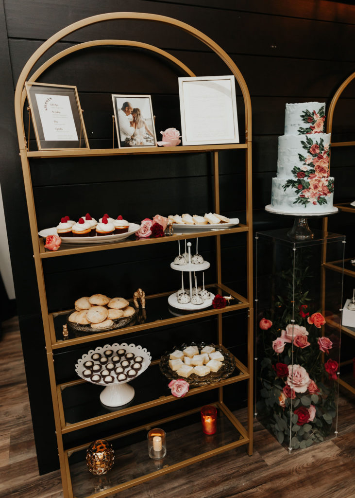 wedding variety dessert display 