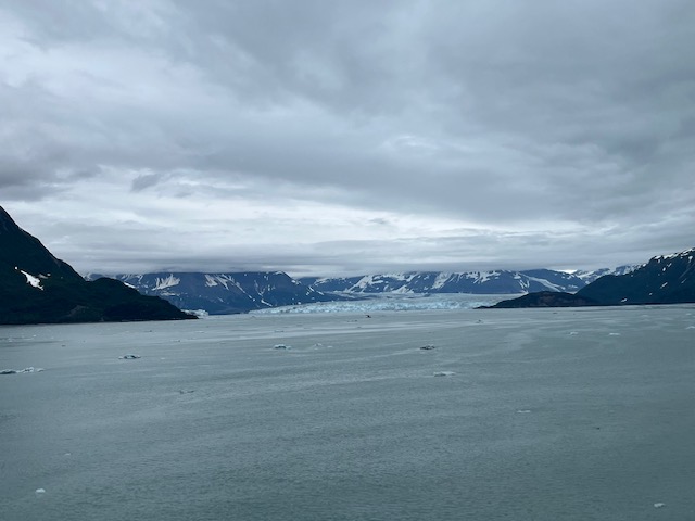 View from Alaskan cruise - mountains, glacier, ocean