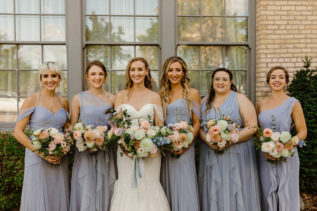 bridesmaids light blue dresses