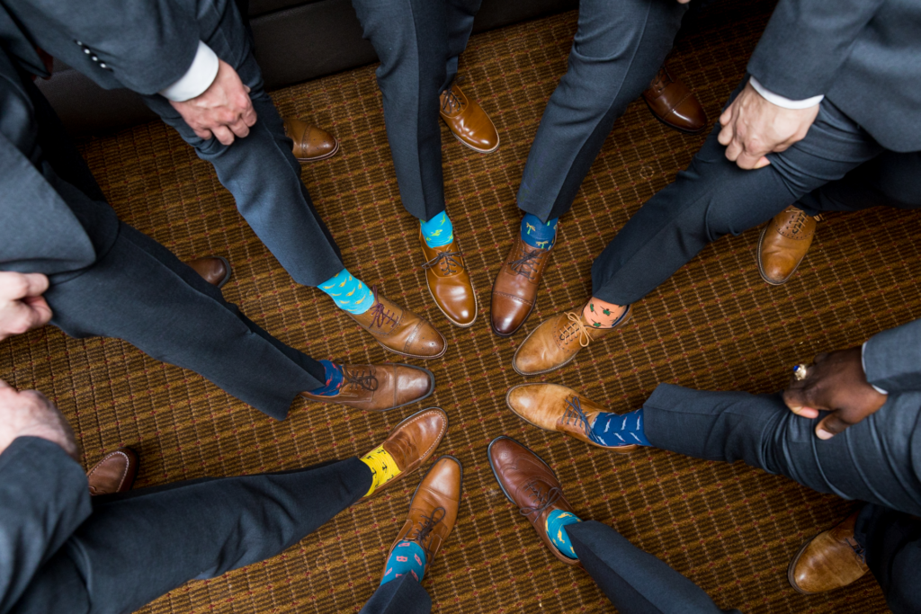 groomsmen colorful socks