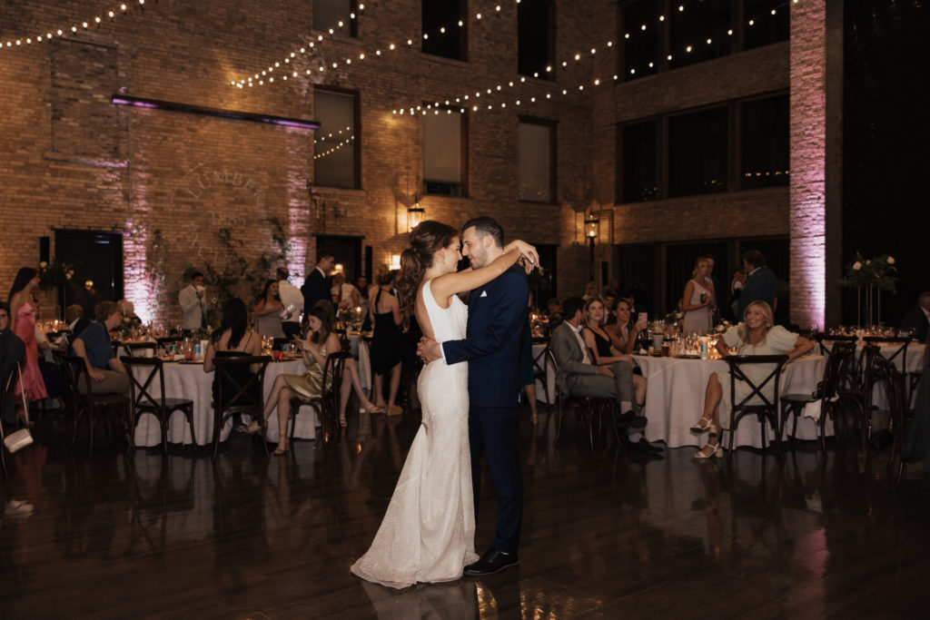first dance at Lumber Exchange in Minneapolis 