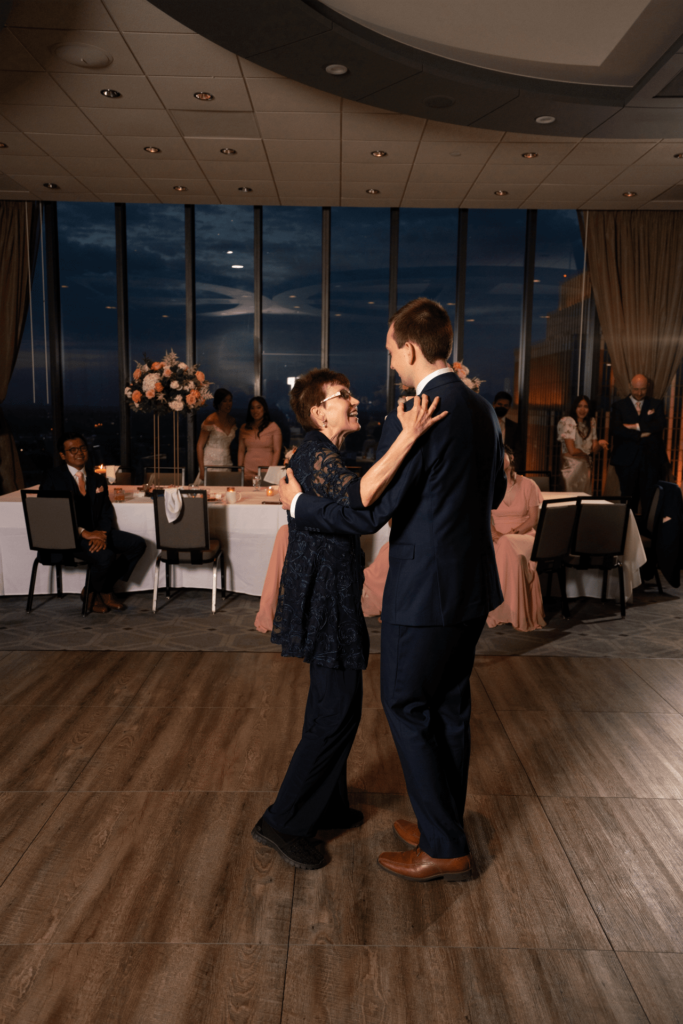 mother son first dance at Windows at Marquette
