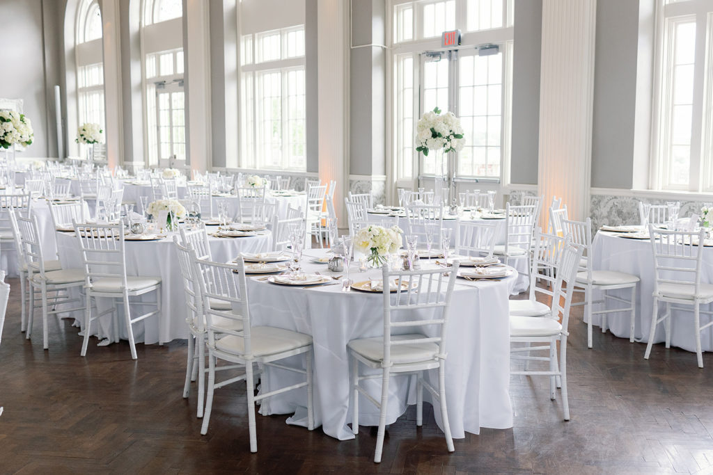 timeless wedding reception - classic white