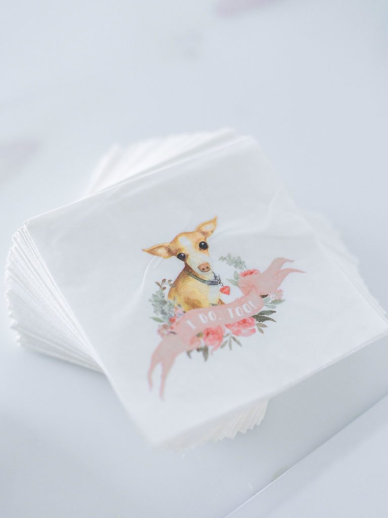 wedding illustration custom napkin