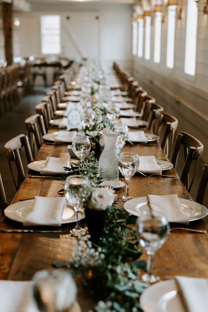 rustic-elegant-reception-decor-long-tables-wedding-redeemed-farm