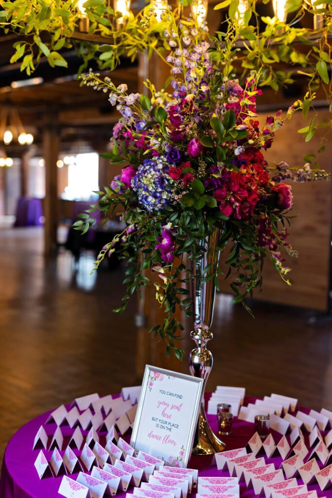 small-guest-count-escort-card-table-colorful-wedding