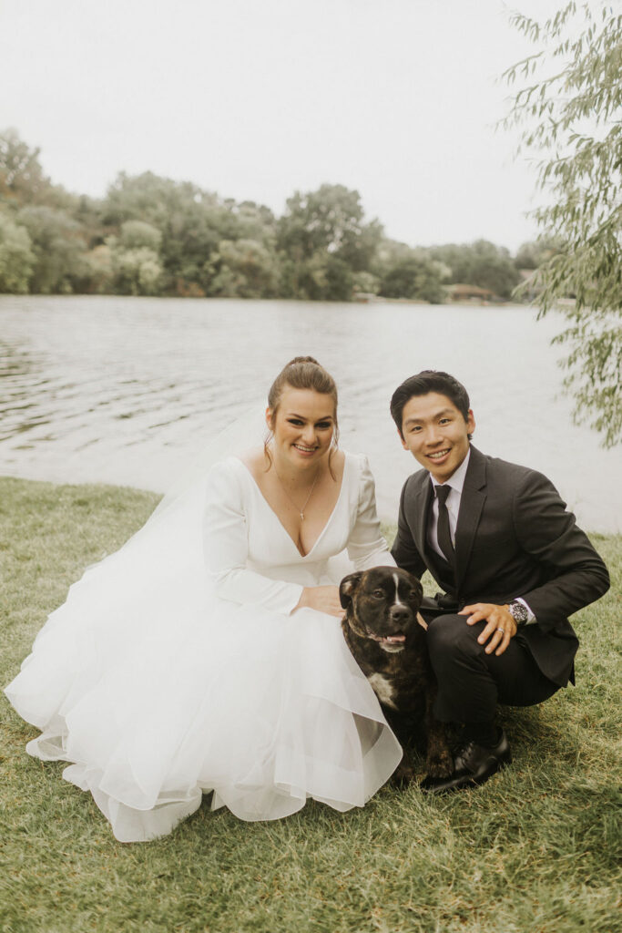 bride-groom-with-dog-portrait