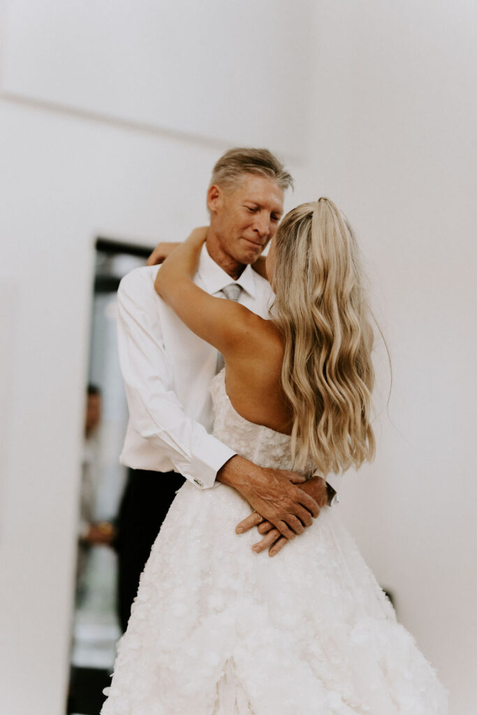 bride and father first dance at Pinewood MN