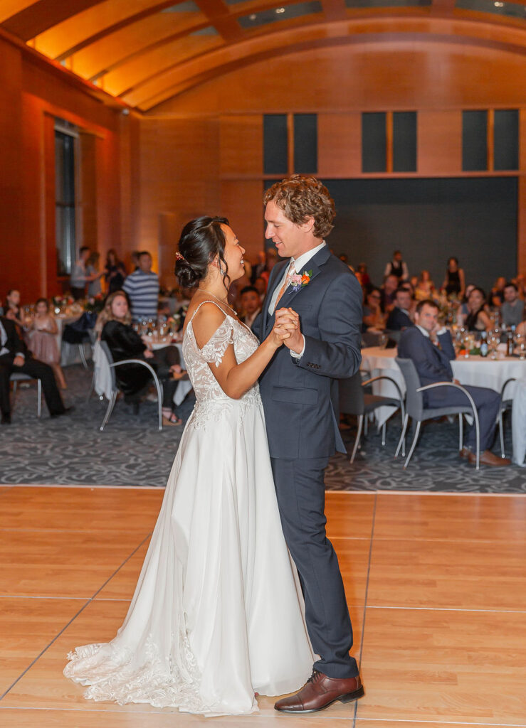 bride and groom first dance at Minneapolis Institute of Art museum wedding