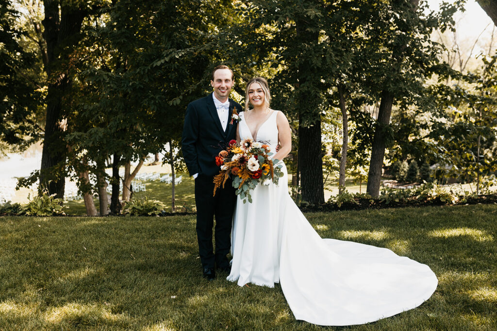 bride and groom traditional wedding portrait