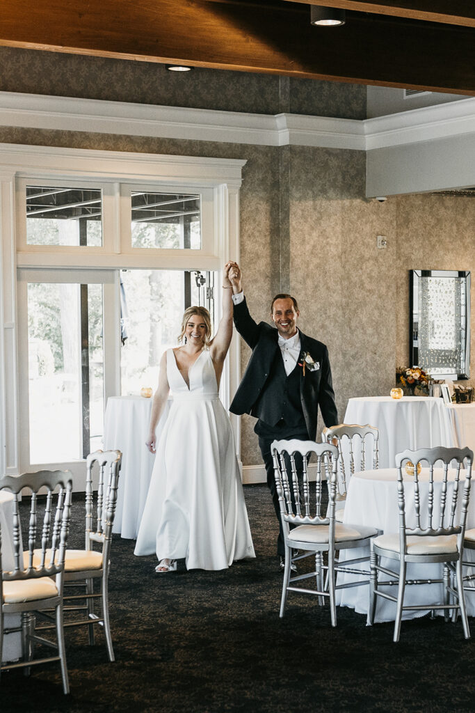 bride and groom grand entrance at Leopold’s Mississippi Gardens 