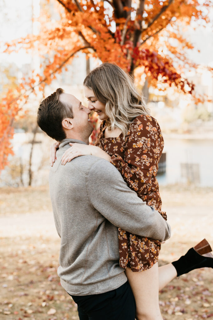 Fall engagement photos in Minnesota