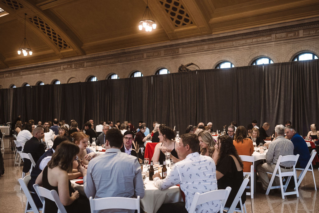 Wedding reception dinner at Union Depot