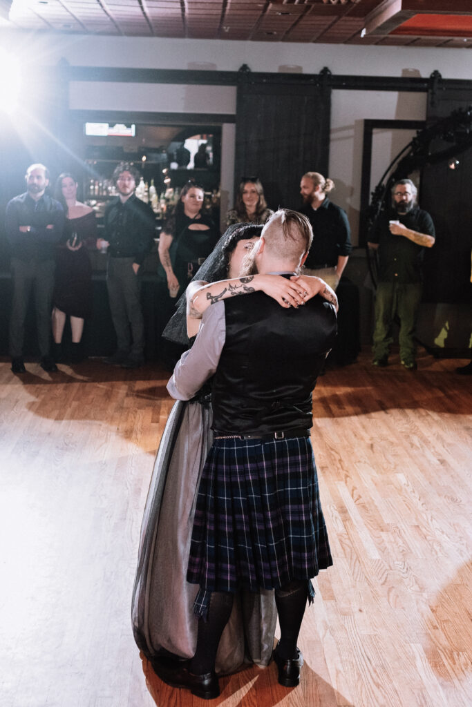 bride and groom first dance at The Bella Room