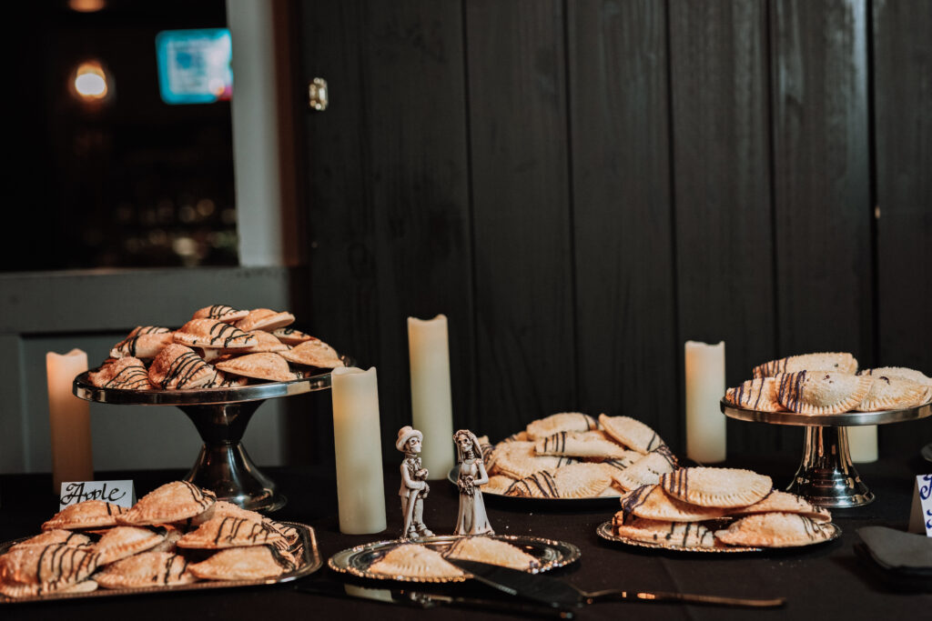 Wedding dessert display from Thirsty Whale Bakery