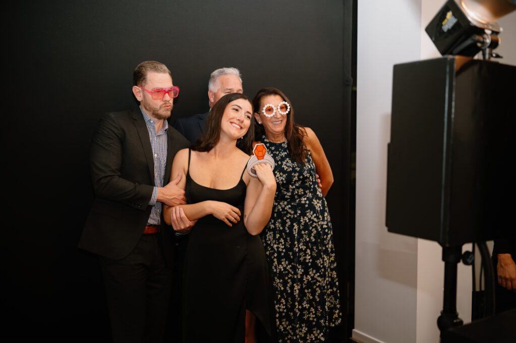 guests using Time Into Pixels Photo Booth at Mosaic wedding