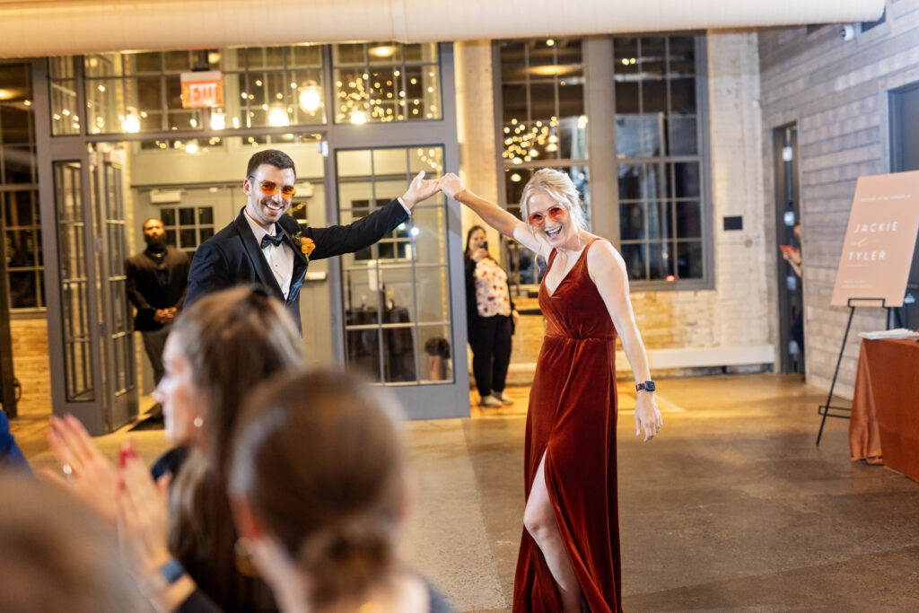 wedding party fun grand entrance