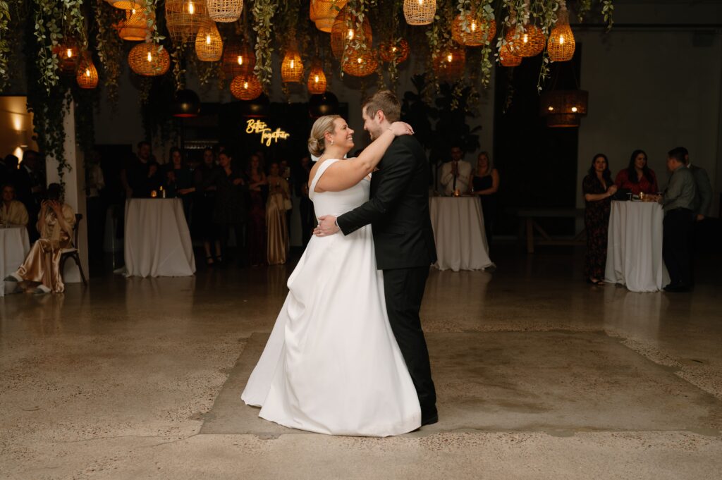 winter wedding first dance at Urban Daisy 